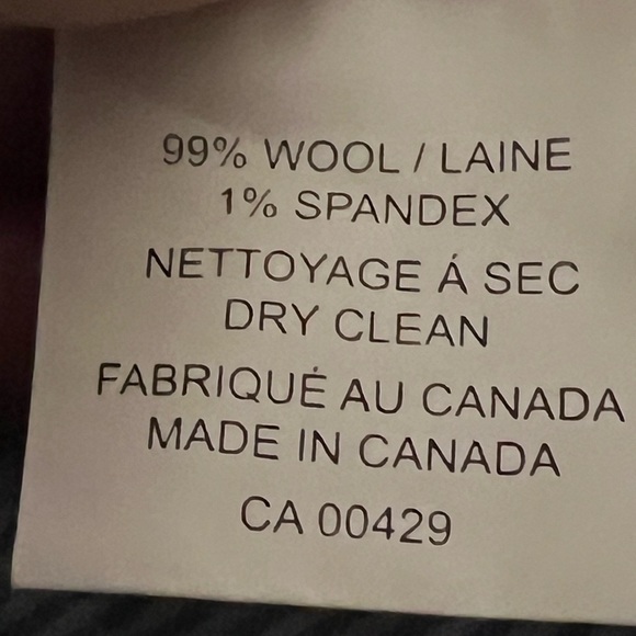 PETER MILLAR HARKER FLAT FRONT SOLID STRETCH WOOL NAVY DRESS UNHEMMED PANTS 42R - Picture 9 of 10